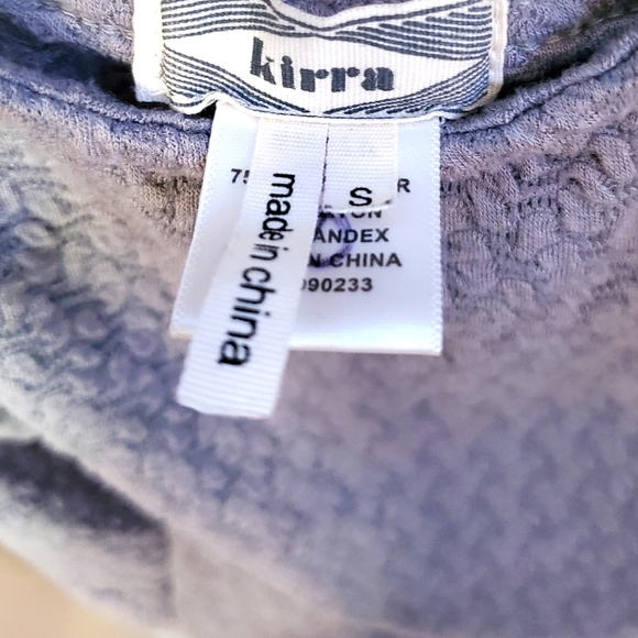 KIRRA Vintage Retro Gray Peplum Top back Keyhole Size Small - Picture 5 of 6